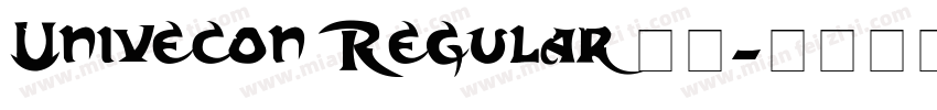 Univecon Regular 字体字体转换